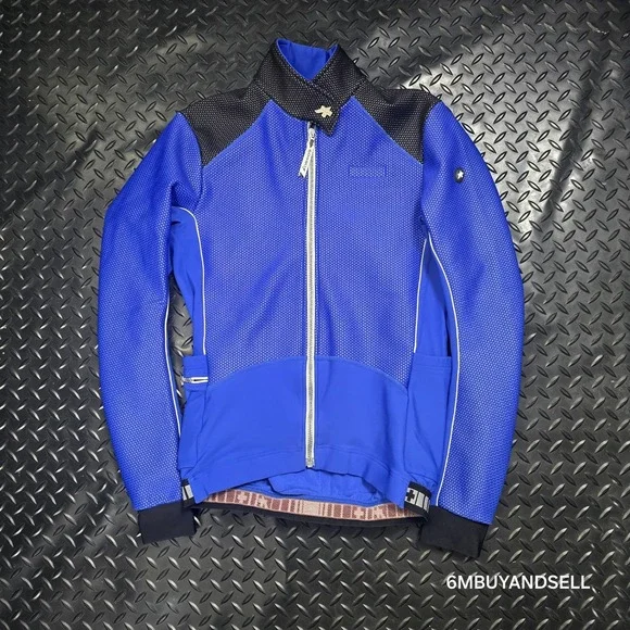 Biking Cycling Assos Softshell Jacket Mens Assos Airblock 851 Blue